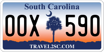 SC license plate OOX590