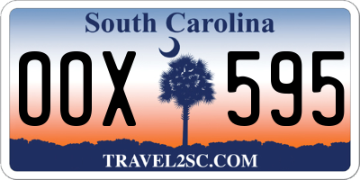 SC license plate OOX595