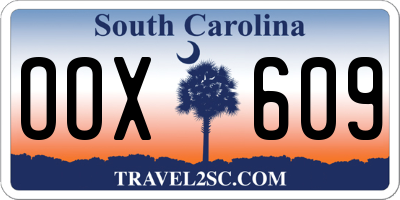 SC license plate OOX609
