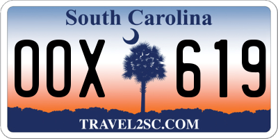 SC license plate OOX619