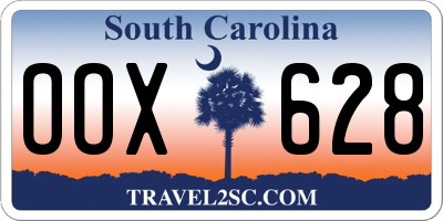 SC license plate OOX628