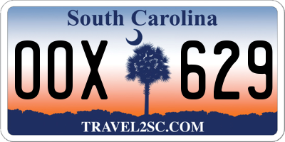 SC license plate OOX629