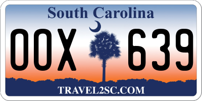 SC license plate OOX639