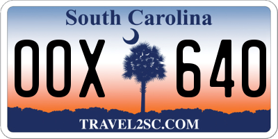 SC license plate OOX640