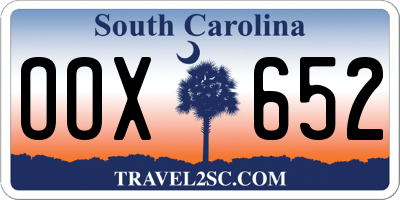 SC license plate OOX652