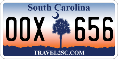 SC license plate OOX656
