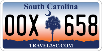 SC license plate OOX658