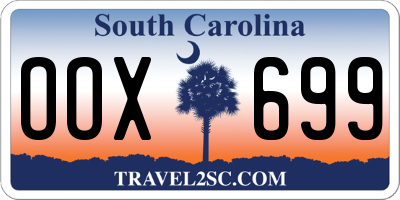 SC license plate OOX699