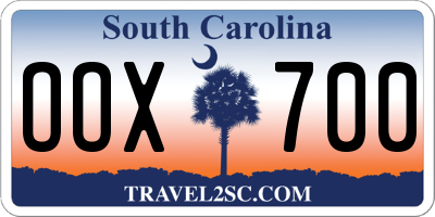 SC license plate OOX700