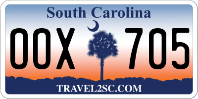 SC license plate OOX705