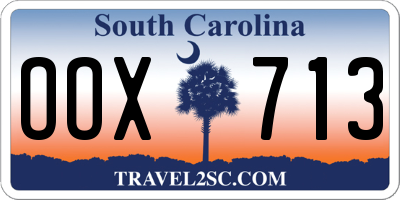 SC license plate OOX713