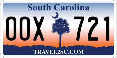 SC license plate OOX721