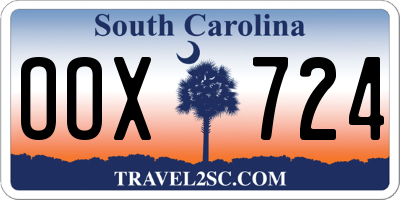 SC license plate OOX724
