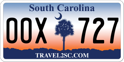 SC license plate OOX727