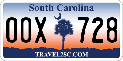 SC license plate OOX728