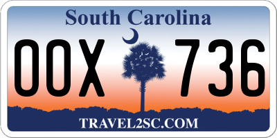 SC license plate OOX736
