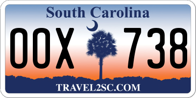 SC license plate OOX738