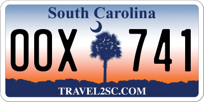 SC license plate OOX741