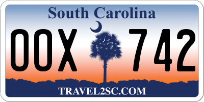 SC license plate OOX742