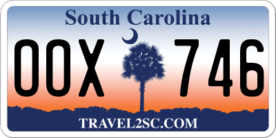 SC license plate OOX746