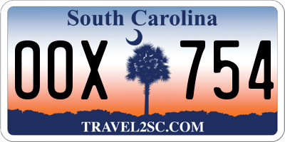 SC license plate OOX754