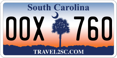 SC license plate OOX760