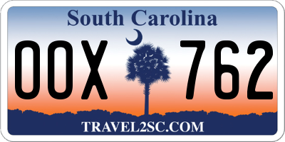 SC license plate OOX762