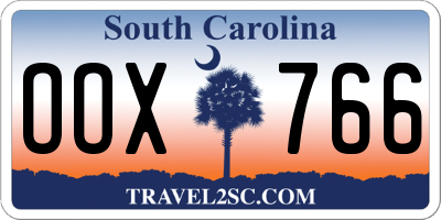 SC license plate OOX766