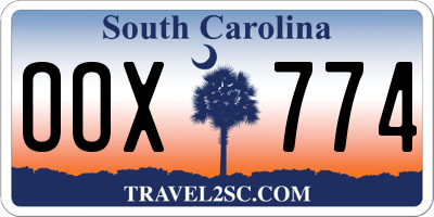 SC license plate OOX774