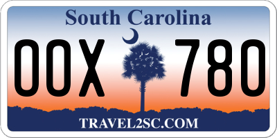 SC license plate OOX780