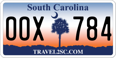 SC license plate OOX784