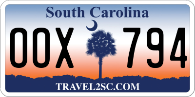 SC license plate OOX794