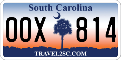 SC license plate OOX814