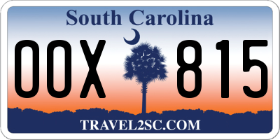 SC license plate OOX815