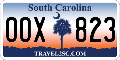 SC license plate OOX823