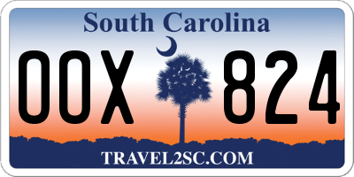 SC license plate OOX824