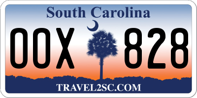 SC license plate OOX828