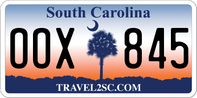 SC license plate OOX845