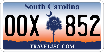 SC license plate OOX852