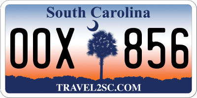 SC license plate OOX856