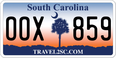 SC license plate OOX859