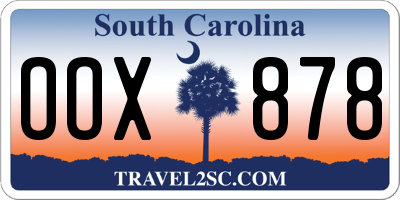 SC license plate OOX878
