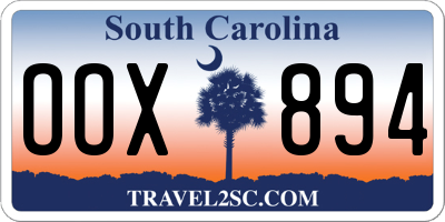 SC license plate OOX894