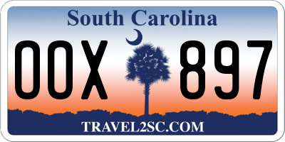 SC license plate OOX897