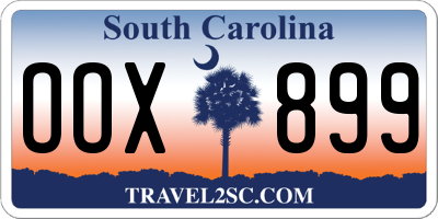 SC license plate OOX899