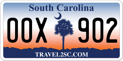 SC license plate OOX902