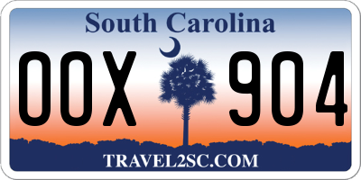 SC license plate OOX904