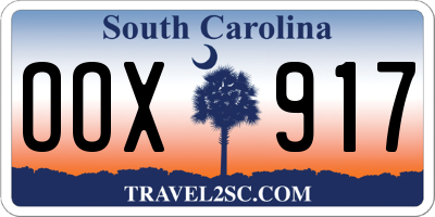 SC license plate OOX917