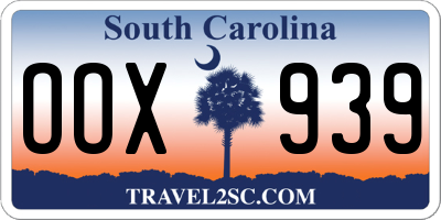 SC license plate OOX939