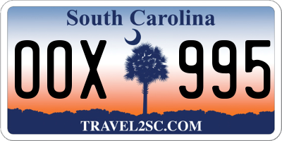 SC license plate OOX995